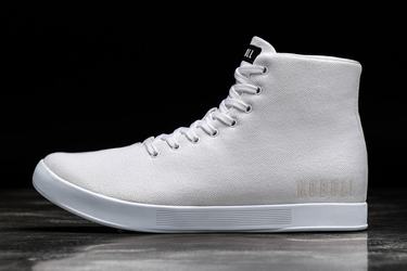 White Women's Nobull High-Top Canvas Trainers | USA516840