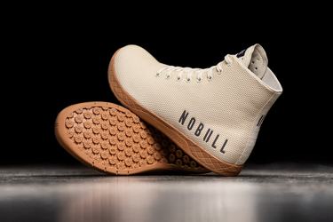 White Women's Nobull High-Top Trainers | USA482093