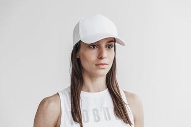 White Women's Nobull Horns Classic Hats | USA769412