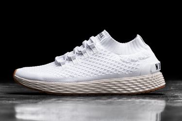 White Women's Nobull Knit Runner Running Shoes | USA386917