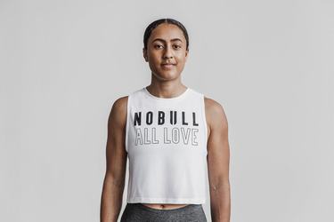 White Women's Nobull Muscle All Love Tank Tops | USA651923