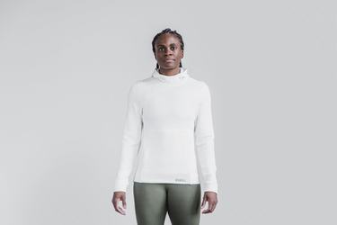 White Women's Nobull Performance Hoodie | USA682149