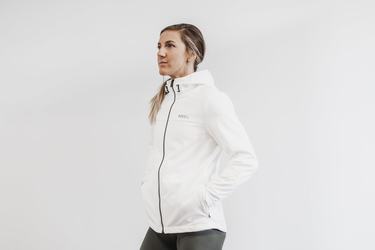 White Women's Nobull Softshell Jackets | USA503682