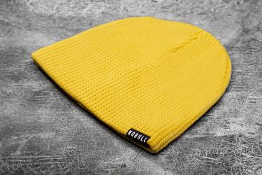 Yellow Men's Nobull Waffle Neon Beanie | USA432968