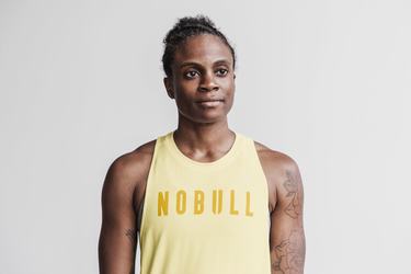 Yellow Women's Nobull High-Neck Seasonal Colors Tank Tops | USA309416