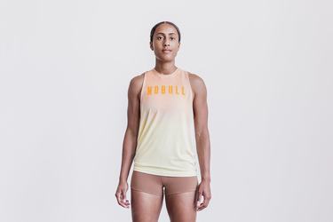 Yellow Women's Nobull High-Neck Tank Tops | USA513407