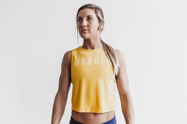 Yellow Women's Nobull Muscle Tank Tops | USA409628